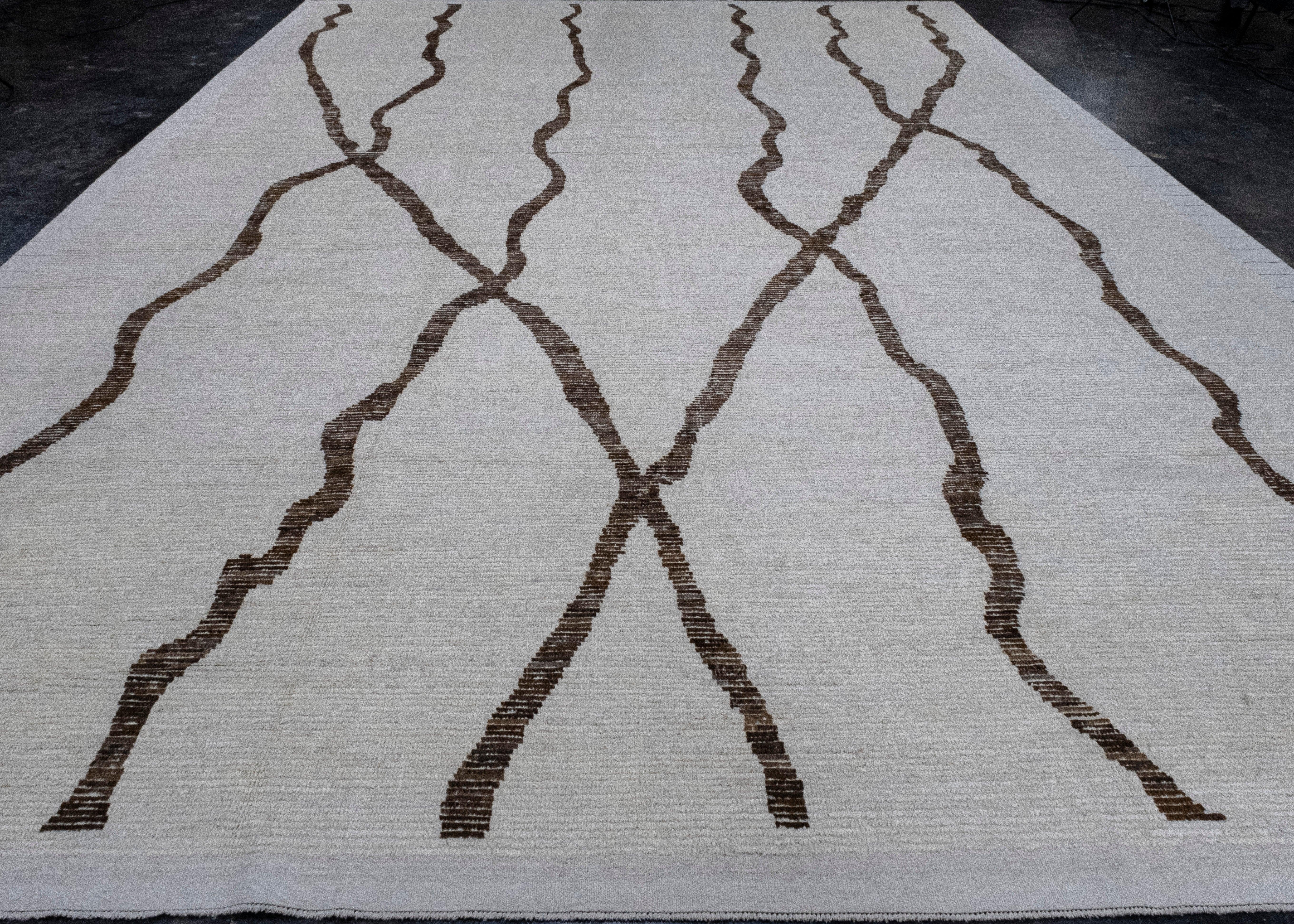 Handgeknüpfter türkischer Tulu-Teppich 12'8
