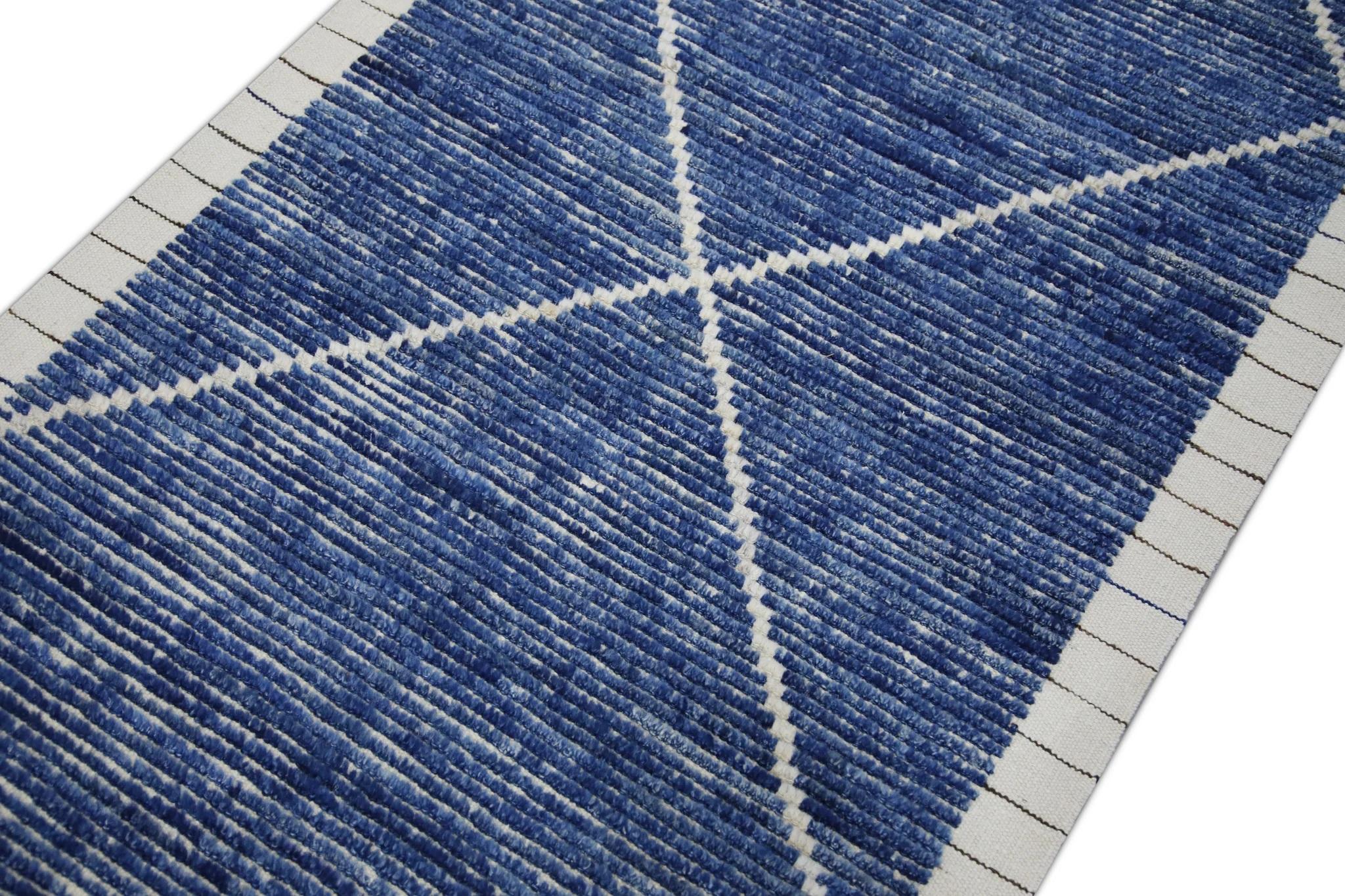 Modern Hand Knotted Turkish Tulu Rug 3'2