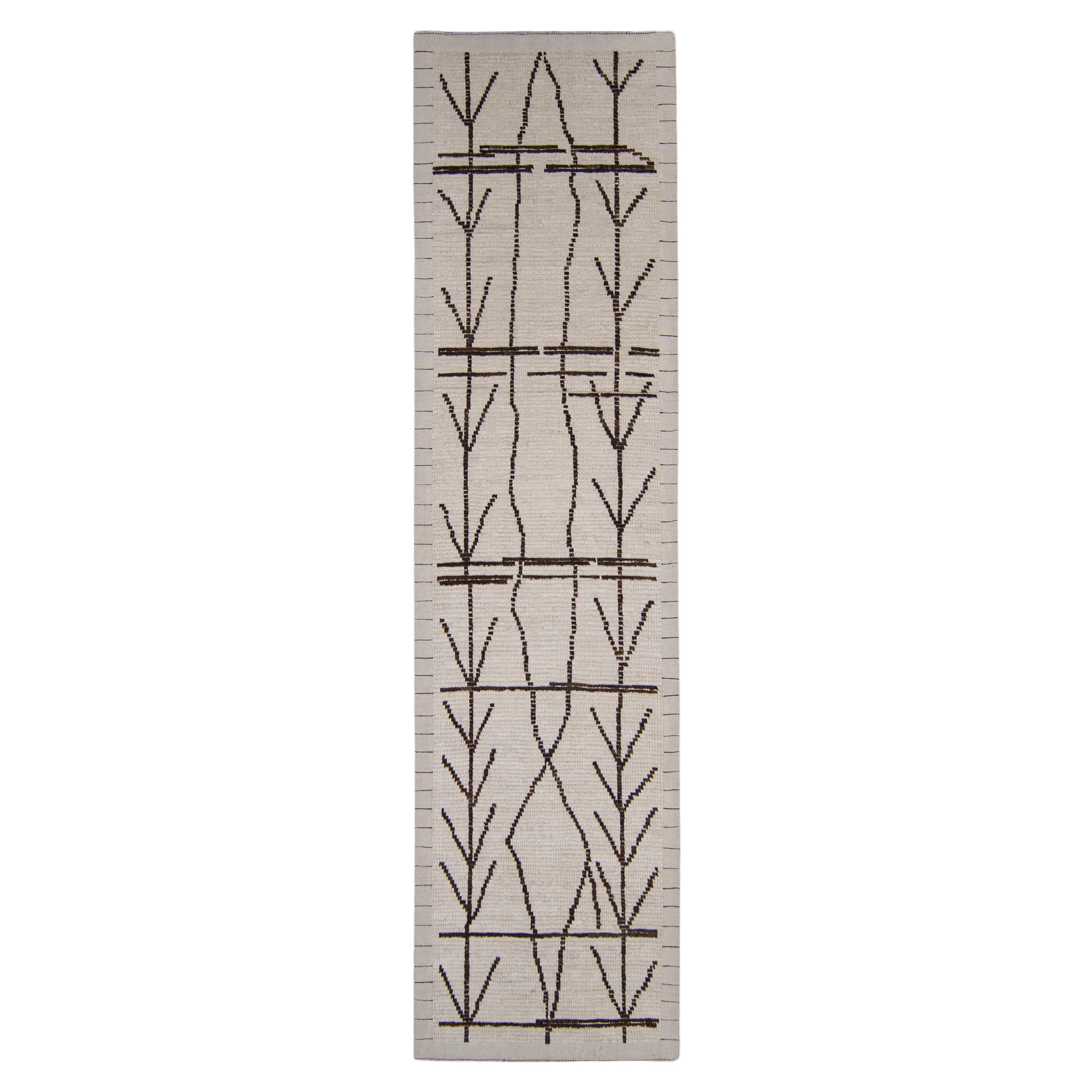 Tappeto turco Tulu annodato a mano Runner 2'10" x 10'10" #11956 in vendita