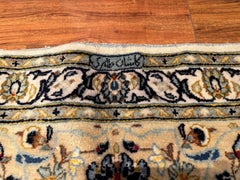 Hand-Knotted Turkish Vintage Wool Rug, 9'4" x 13' Elegant Floral Carpet