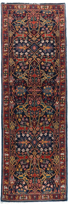 Hand-Knotted Turkish Wool Runner Rug 3'2" x 9'6" Classic Carpet