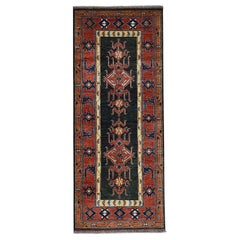 Hand Knotted Turkoman Ersari Pure Wool Wide Gallery Size Rug