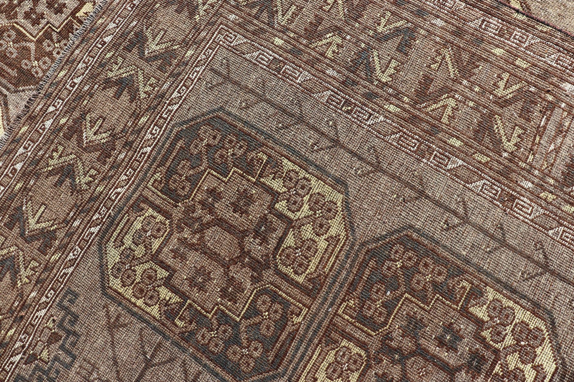 Handgeknüpfter Turkomen Ersari-Teppich aus Wolle mit wiederkehrendem, subgeometrischem Gul-Design im Angebot 8