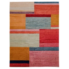 Tapis en laine teintée à la main, noué à la main, de couleur végétale