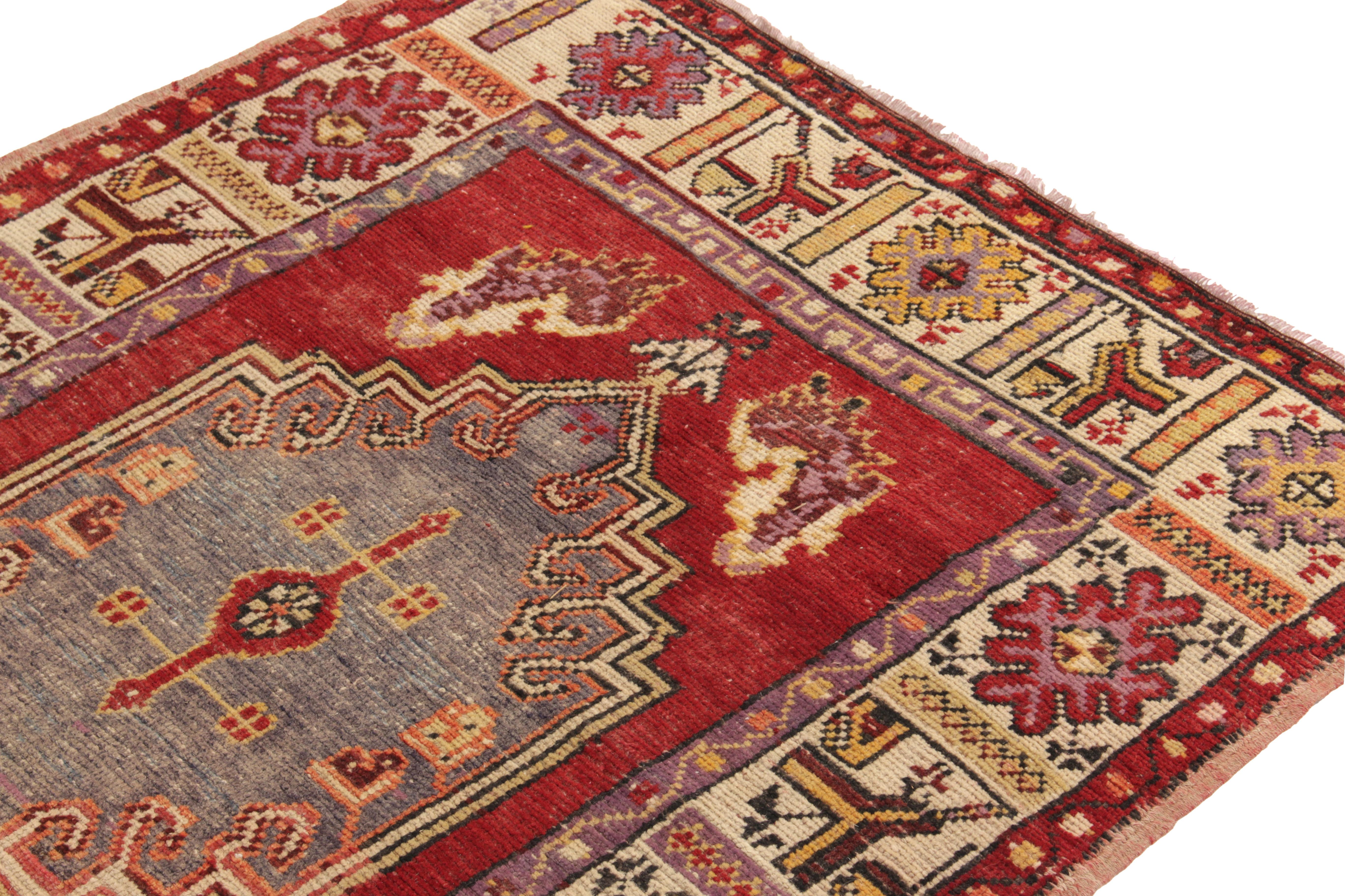 Hand-Knotted Vintage Anatolian Runner in Red Medallion Pattern by Rug & Kilim In Good Condition For Sale In Long Island City, NY