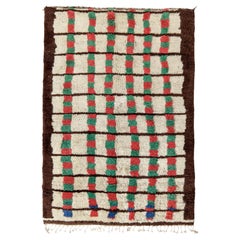 Alfombra Vintage Bereber Marroquí Beige-Marrón, Diseño Geométrico by Rug & Kilim