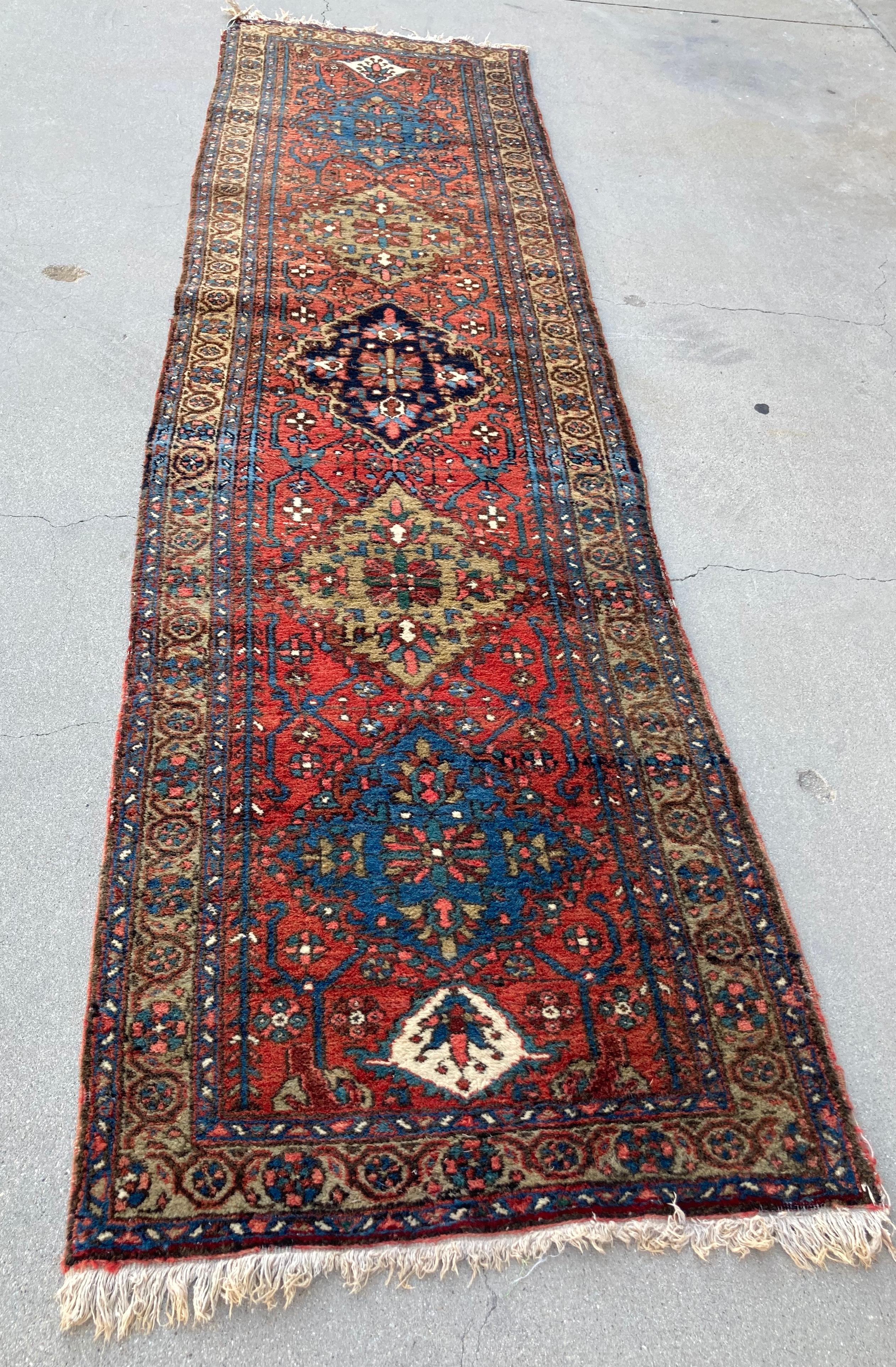 Hand Knotted Vintage Carpet Runner from Turkey For Sale 4