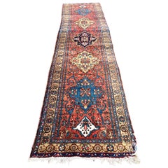 Tapis de couloir vintage noué à la main de Turquie