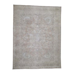 Hand-Knotted Vintage Kerman Pure Wool Oriental Rug