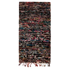 Handgeknüpfter marokkanischer Vintage-Teppich, mehrfarbiges strukturiertes Muster von Teppich & Kelim