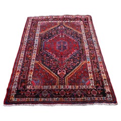 Handgeknüpfter Vintage-Teppich aus reiner Wolle im Hamadan-Stil der Aserbaidschanischen Stammeskunst