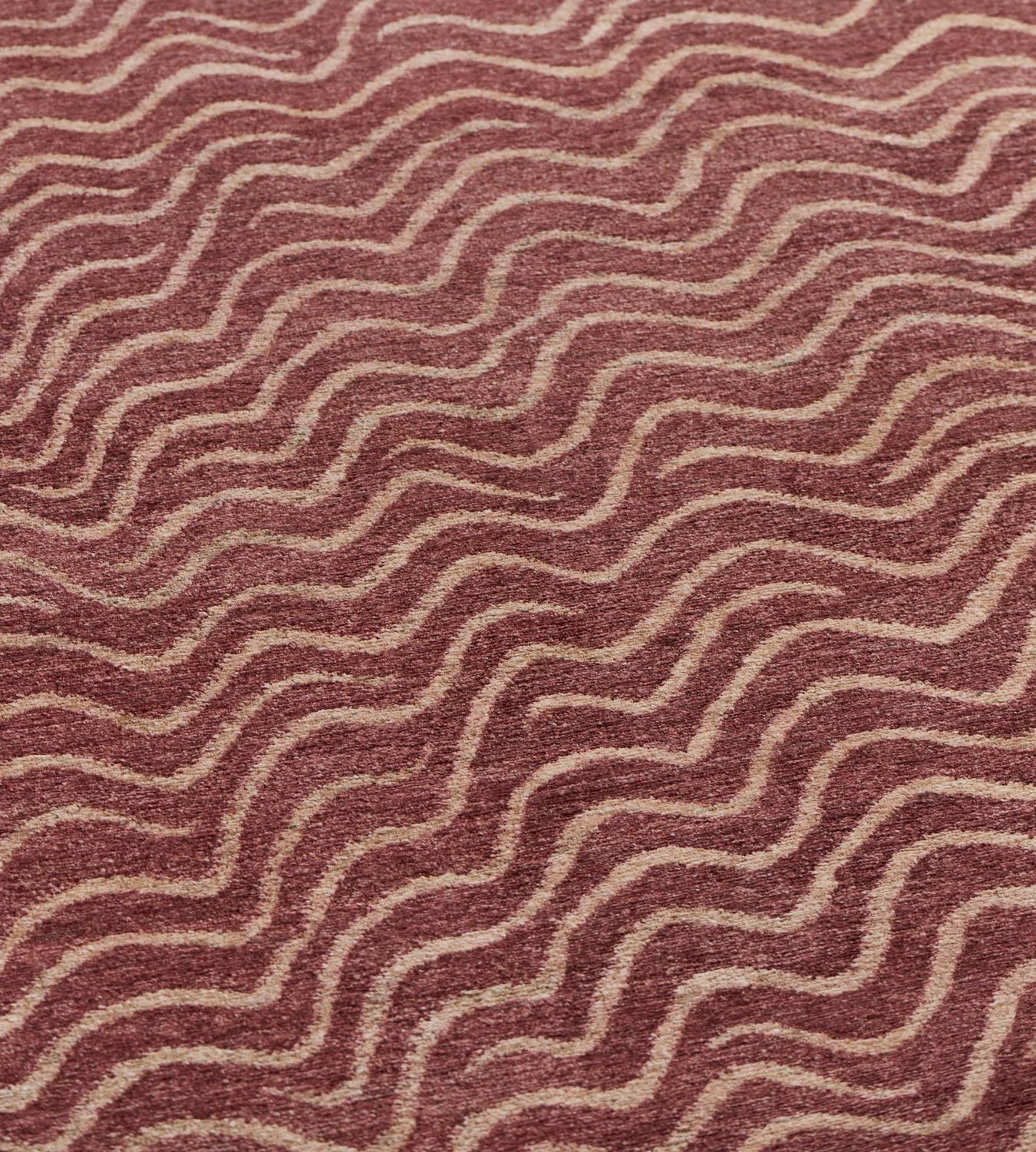 Dieser Teppich aus Wolle und Hanf ist Teil der Mansour Modern Collection und wird von Meisterwebern unter Verwendung der besten Techniken und Materialien handgewebt. Maße: 8x10.