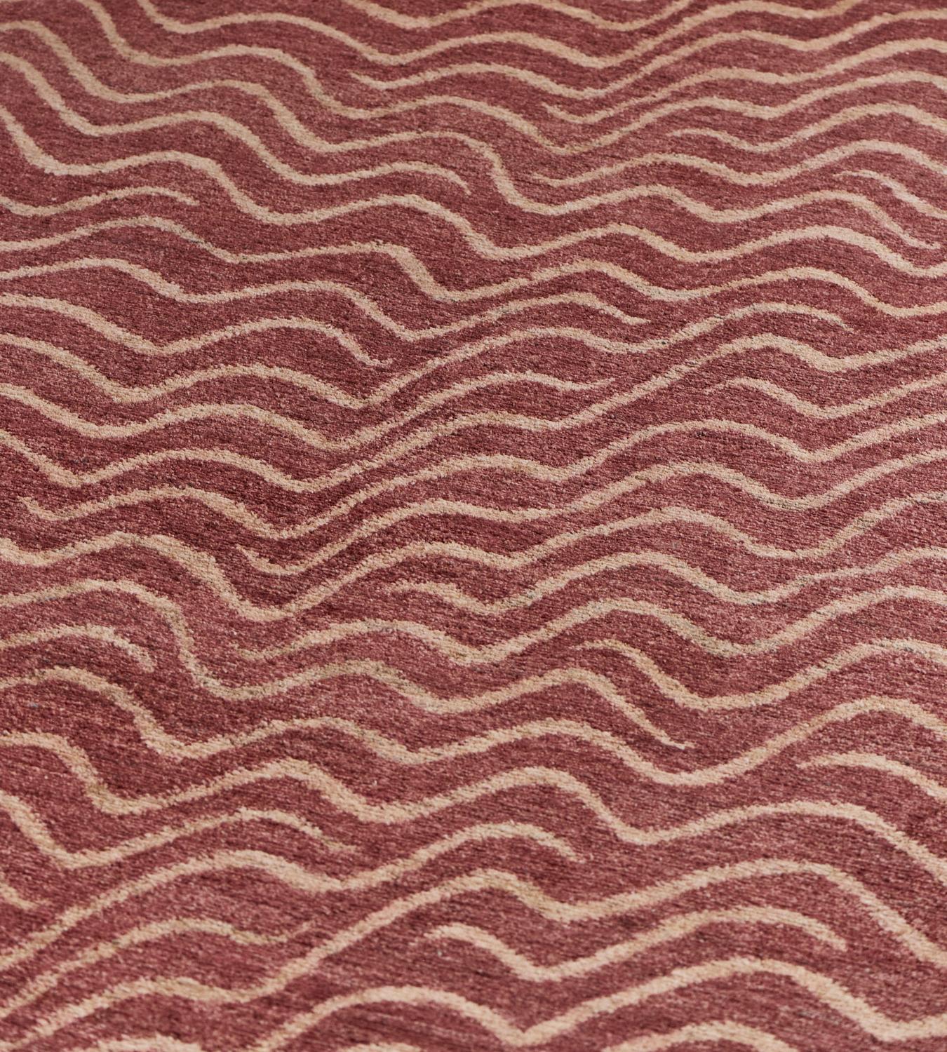 Handgeknüpfter Teppich aus Wolle und Hanf im Zustand „Neu“ im Angebot in West Hollywood, CA