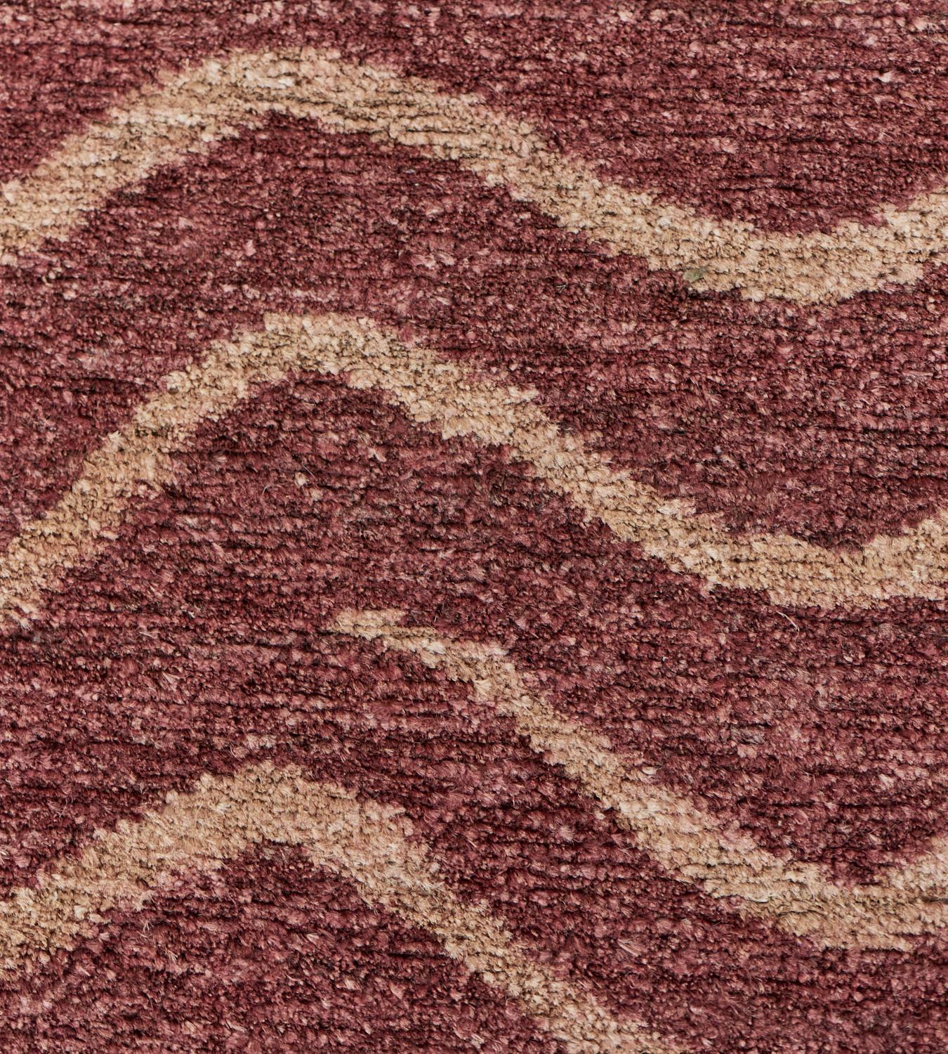 Handgeknüpfter Teppich aus Wolle und Hanf im Angebot 2
