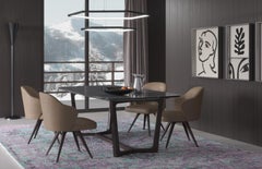 Hand Knotted Wool and Silk Modernized Persian Heriz Rug by Gordian