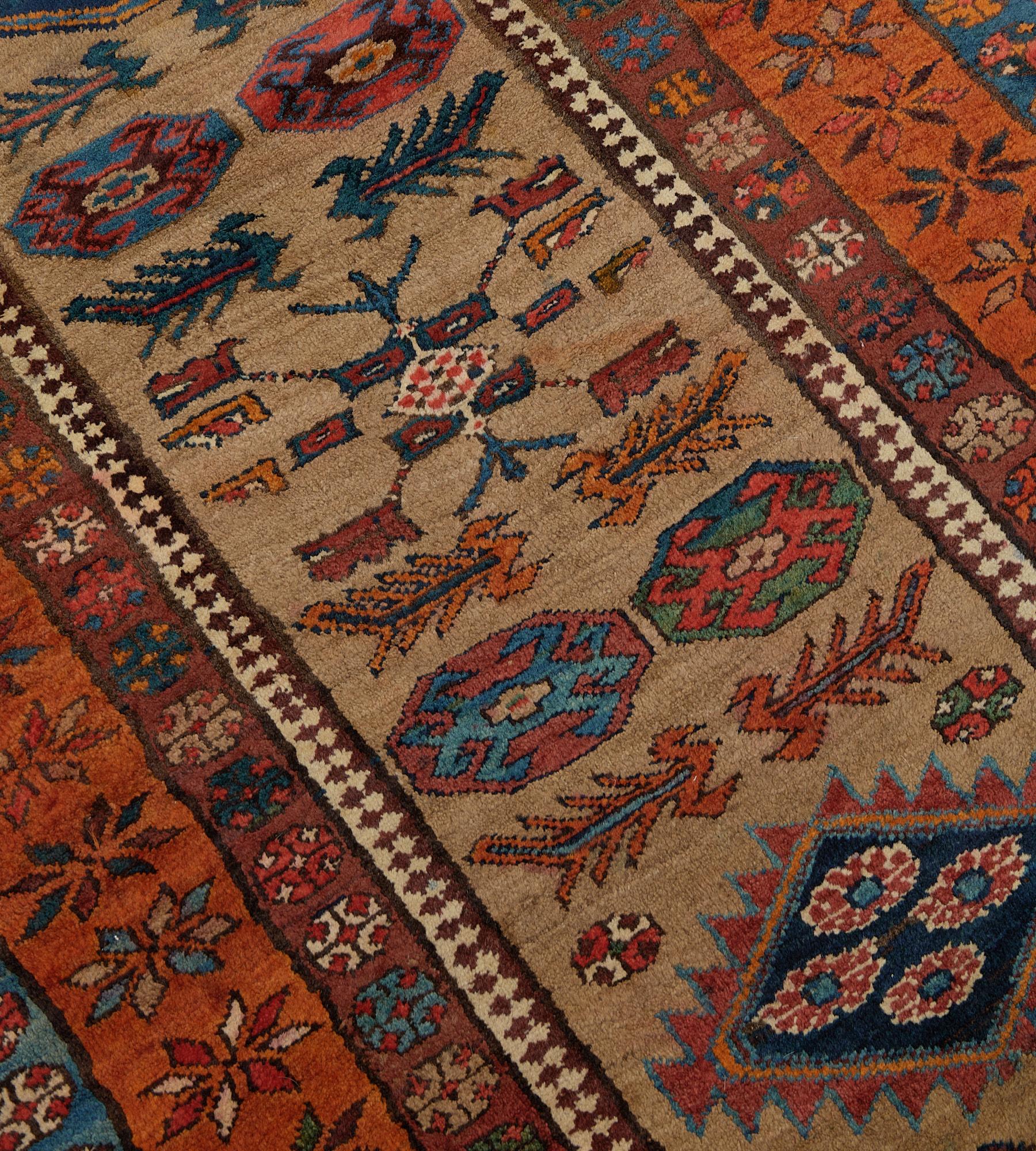 Hand-Knotted Wool Antique Circa-1900 Serab Runner  In Good Condition For Sale In West Hollywood, CA