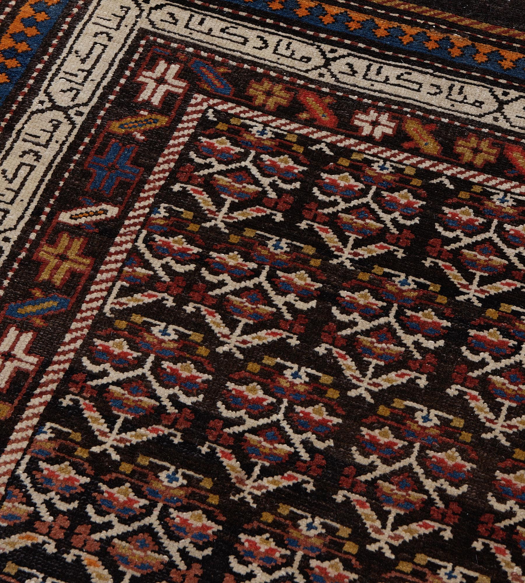 20th Century Hand-Knotted Wool Antique Circa-1920 Persian Serab Runner For Sale