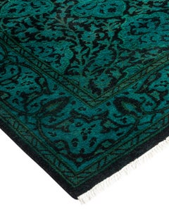Hand Knotted Wool Black Runner