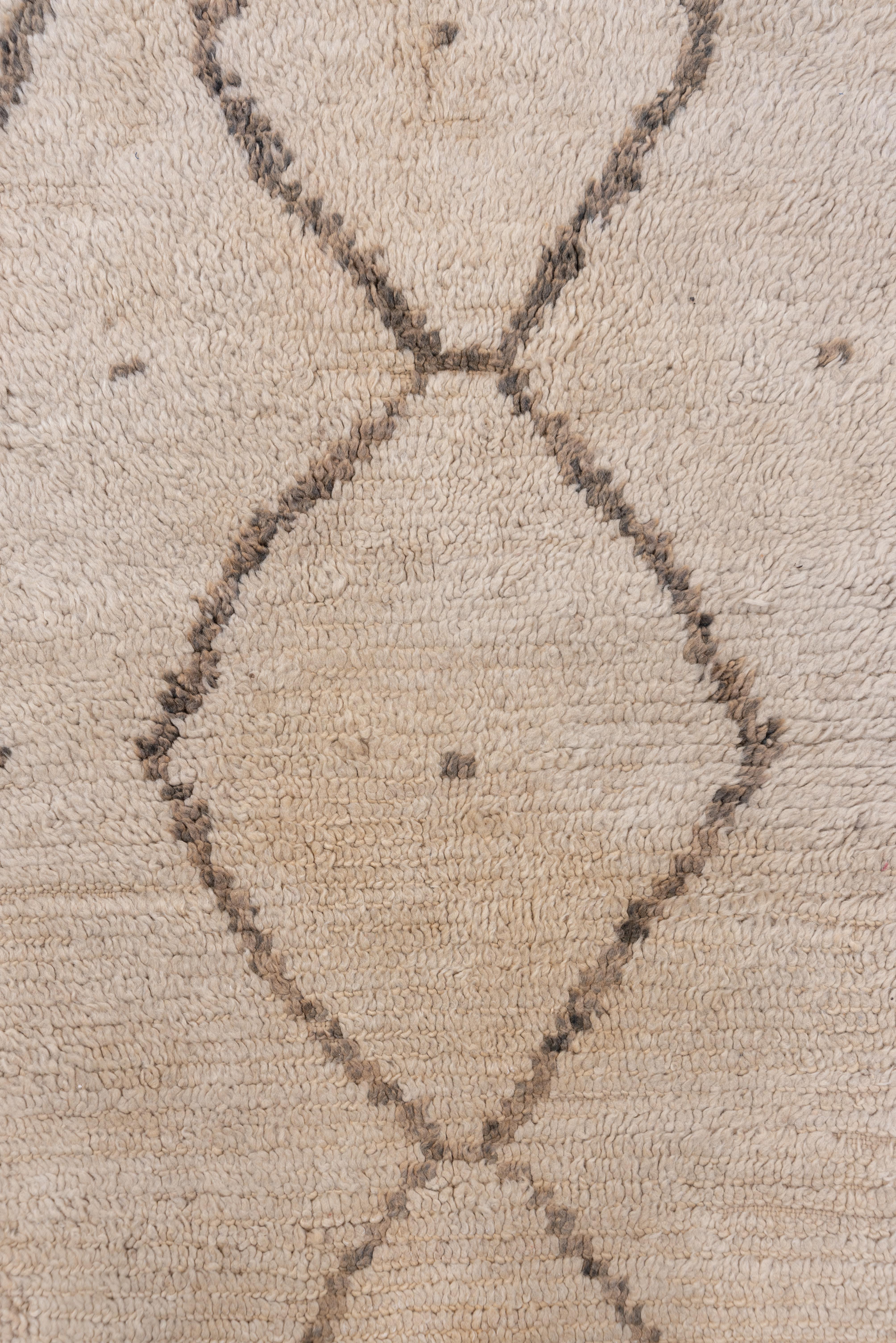 20th Century Hand-Knotted Wool Diamond Moroccan Rug For Sale