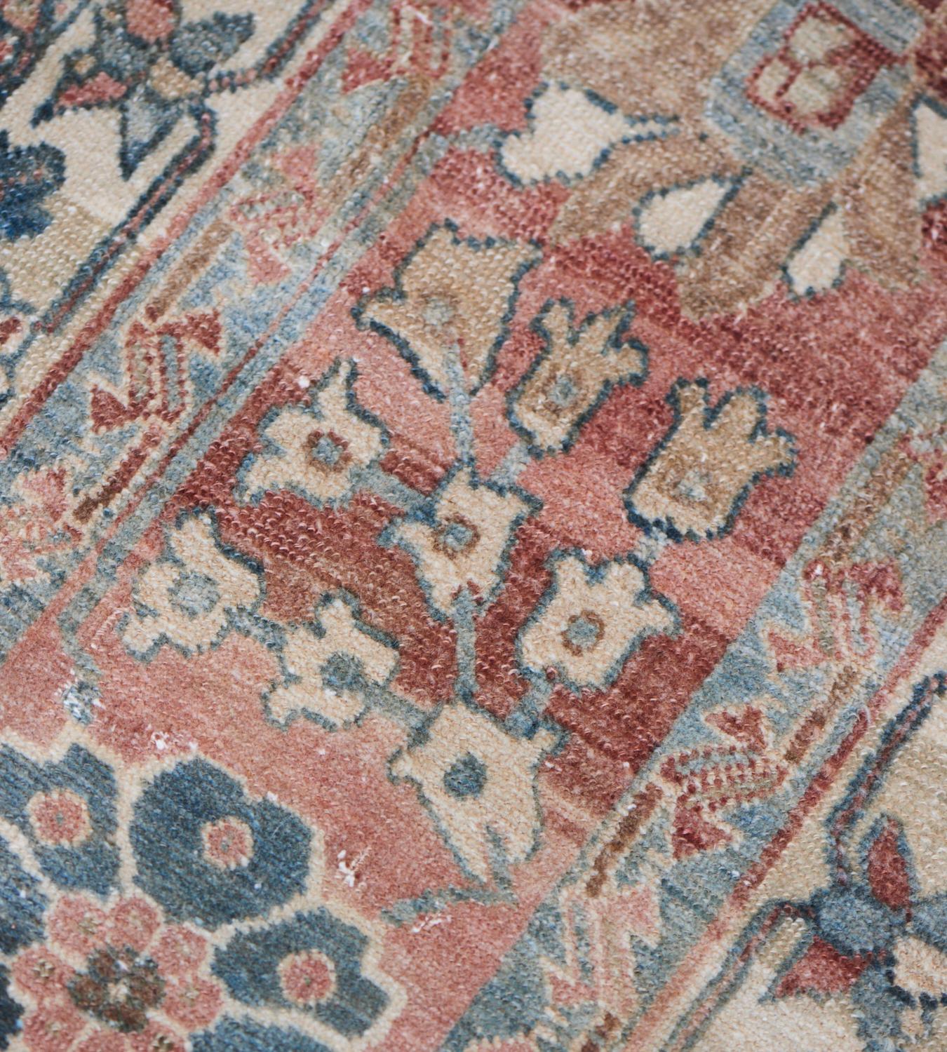 19th Century Hand-Knotted Wool Floral Persian Bakhtiairi Rug 14'2