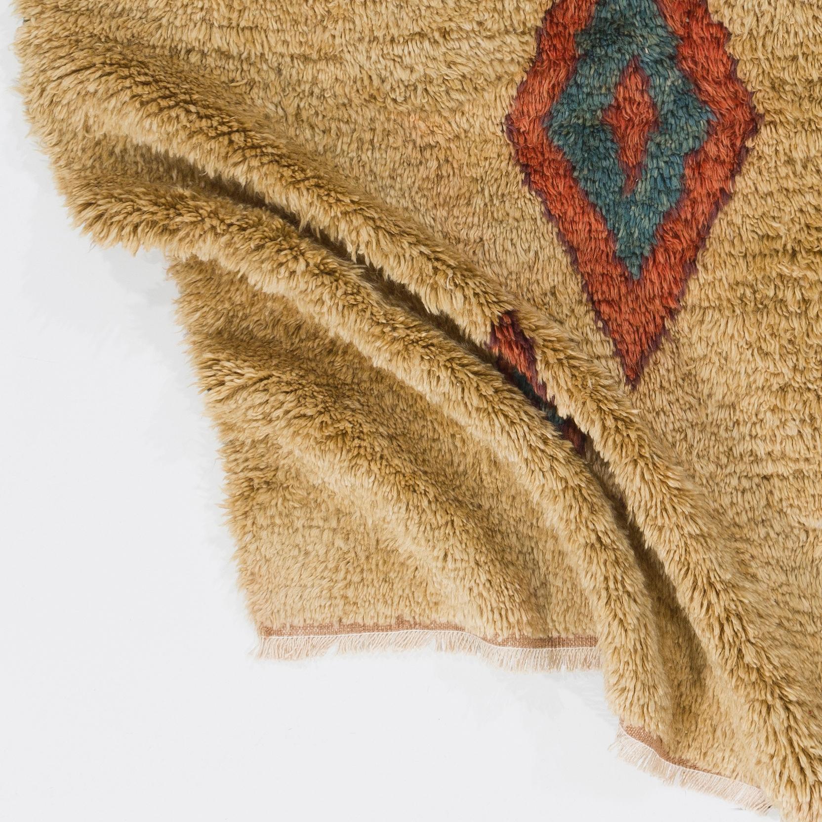Modern Hand-knotted Wool Rug. Custom Options Available. Moroccan Berber Style Carpet For Sale