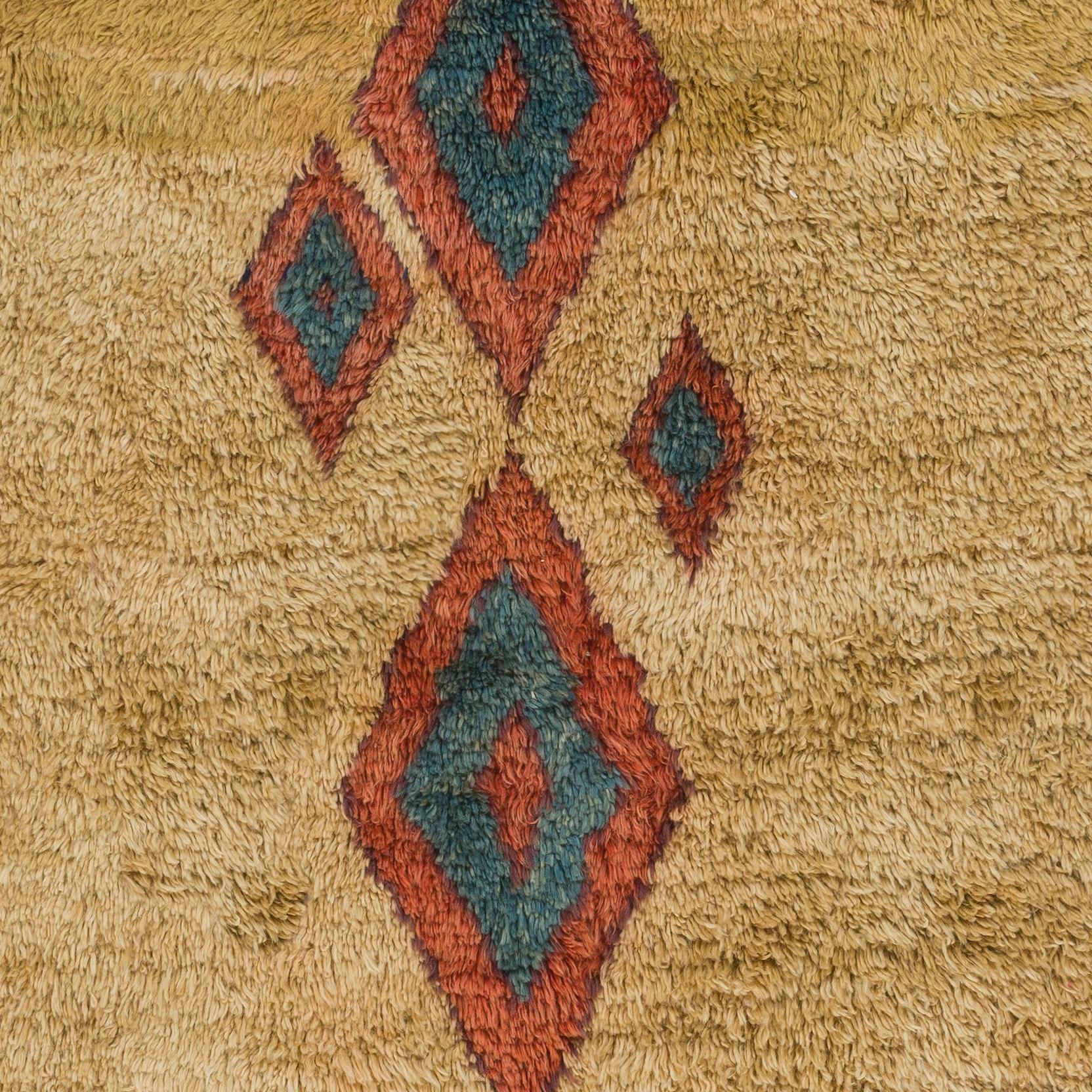 Hand-Knotted Hand-knotted Wool Rug. Custom Options Available. Moroccan Berber Style Carpet For Sale