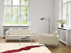 Hand-knotted wool rug "Fleuve" by Delia Cancela