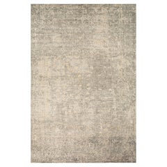 Hand-Knotted Wool Rug in Ashley Blue and Blue Haze, Transitional Floral Design