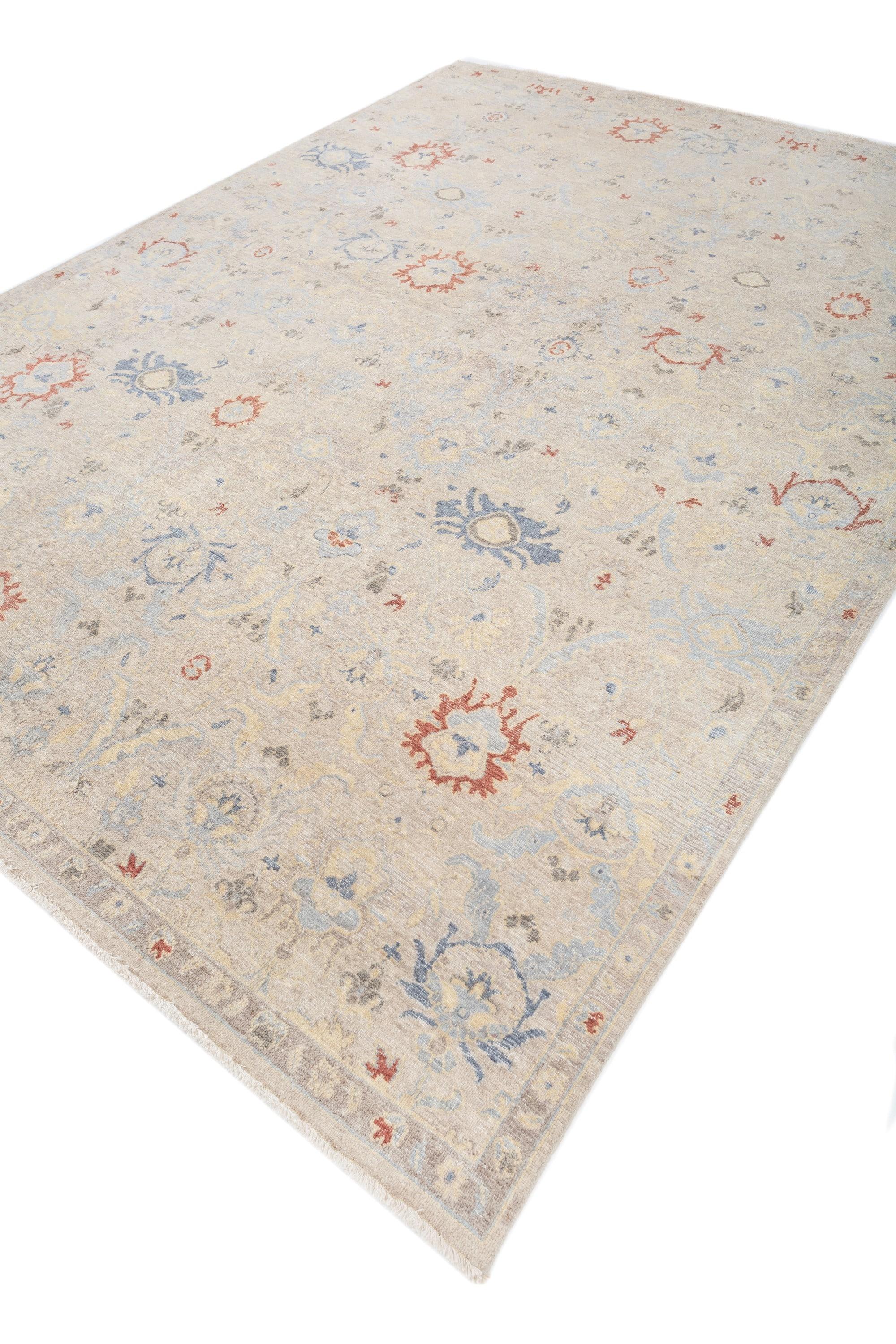 Abbraccia la semplicità con questo tappeto in lana Jaipur annodato a mano in un morbido colore paglierino italiano. Questo tappeto, di dimensioni pari a 10' x 14', presenta un design solido e minimalista che dona calore e un elemento di base a