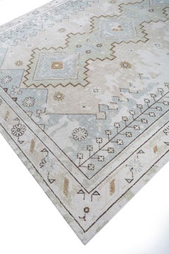 Kai Erased Tradtitional 8x11 Ft Wool Medium Caramel & White Hand Knotted Rug