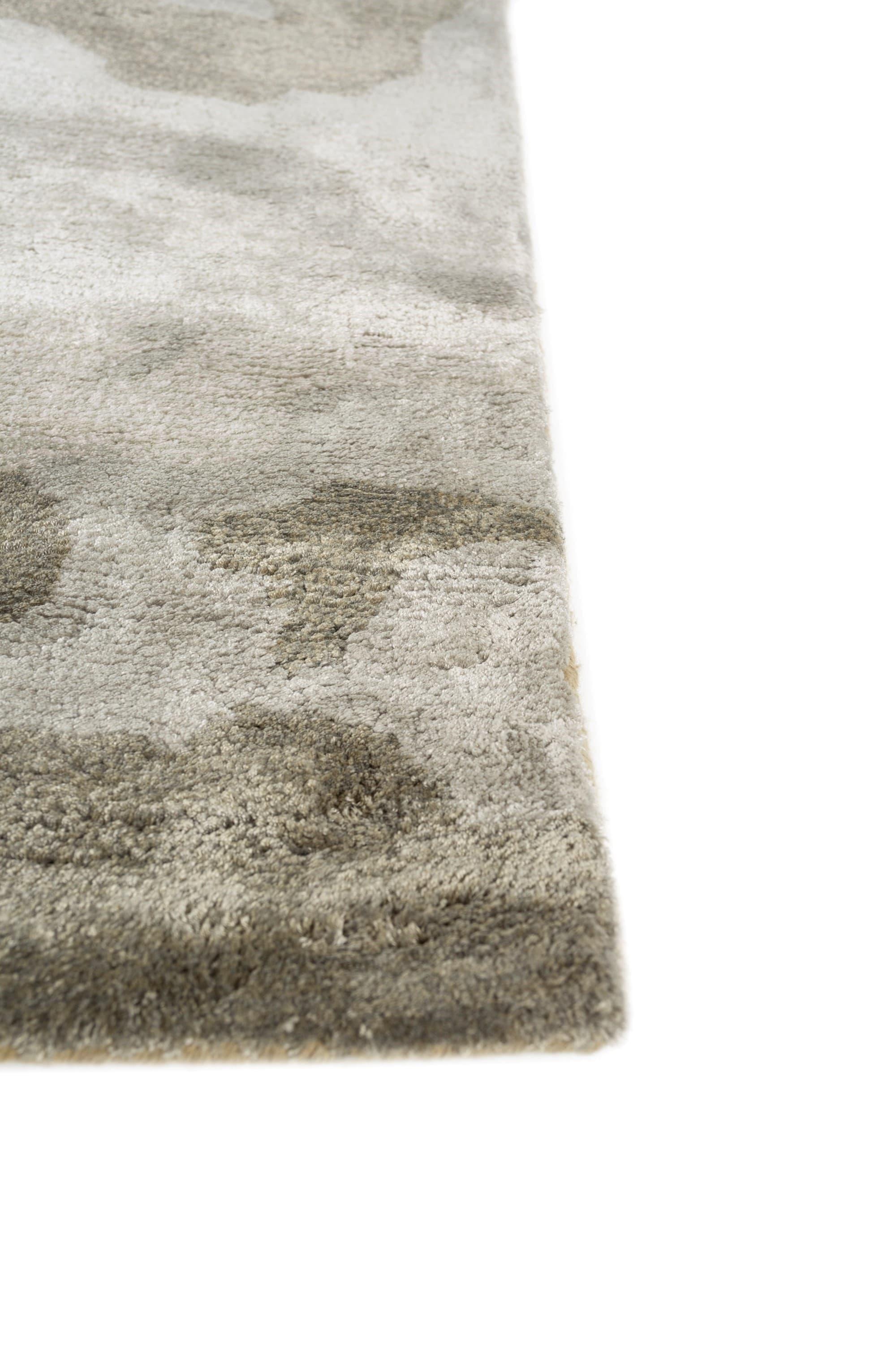 Handgeknüpfter Wollteppich in Sage Green und Al Fresco, Modernes abstraktes Design (Indisch) im Angebot