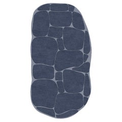 Hand-knotted wool rug "Marine Rock" by Lalana