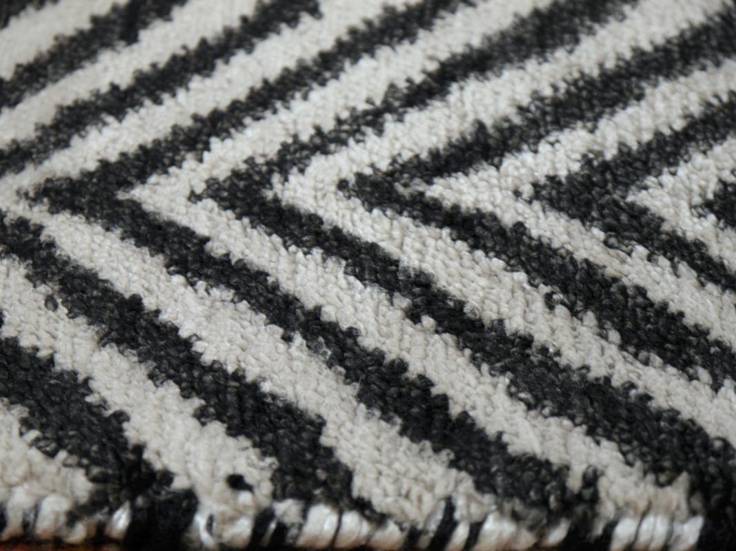 Contemporary Hand Knotted Zebra Rugs in Style of Art Deco Djoharian Collection 7 x 4 ft For Sale
