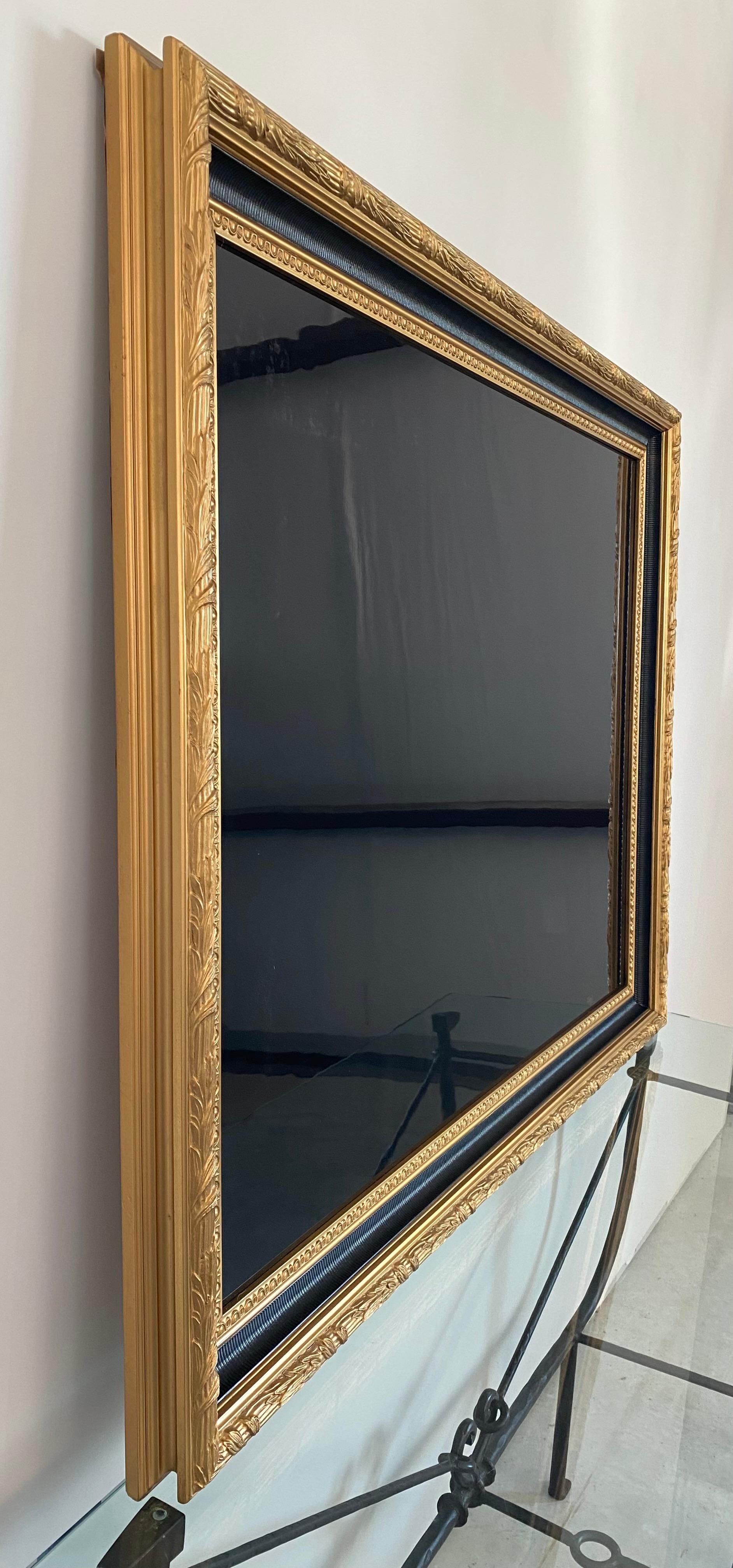 Handlackierter Klavierdeckel in vergoldetem Holzrahmen im Angebot 12