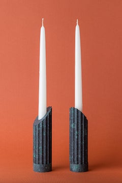 Hand Lathered Marble "Rovinette" Candleholder, Ilaria Bianchi