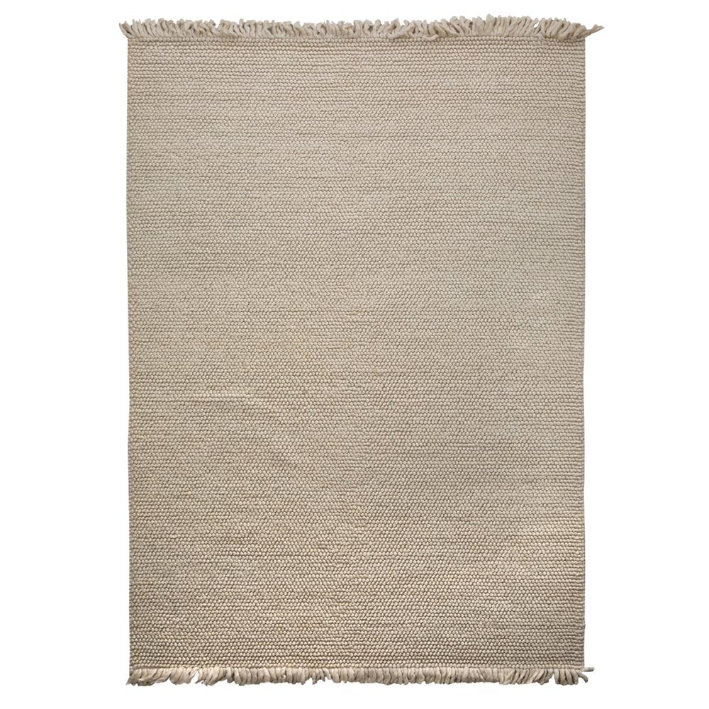 Hand Loomed Super Soft Customizable Karma Rug in Cream Extra Large For Sale