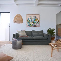 Hand Loomed Super Soft Customizable Karma Rug in Cream Large