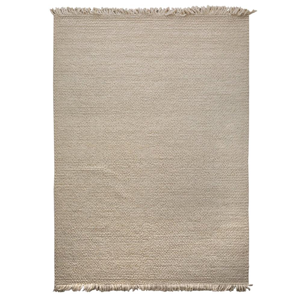 Hand Loomed Super Soft Customizable Karma Rug in Cream Large For Sale