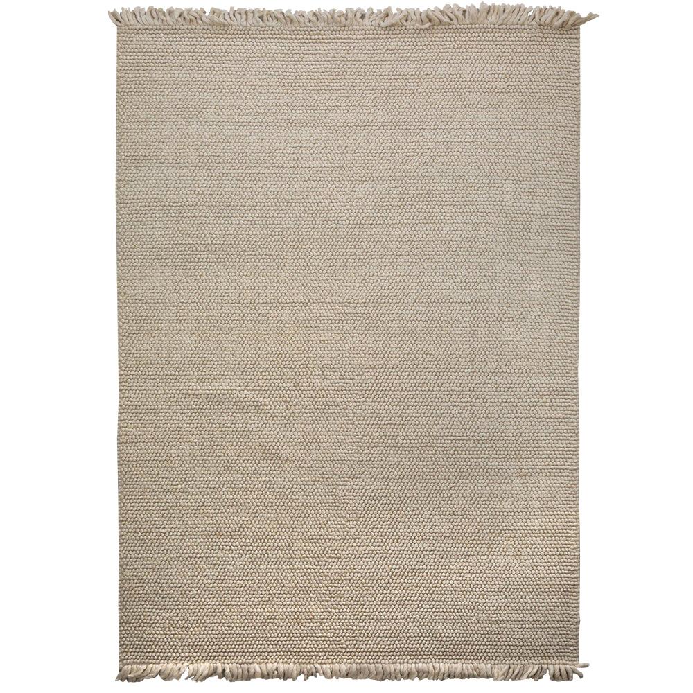 Hand Loomed Super Soft Customizable Karma Rug in Cream Small For Sale
