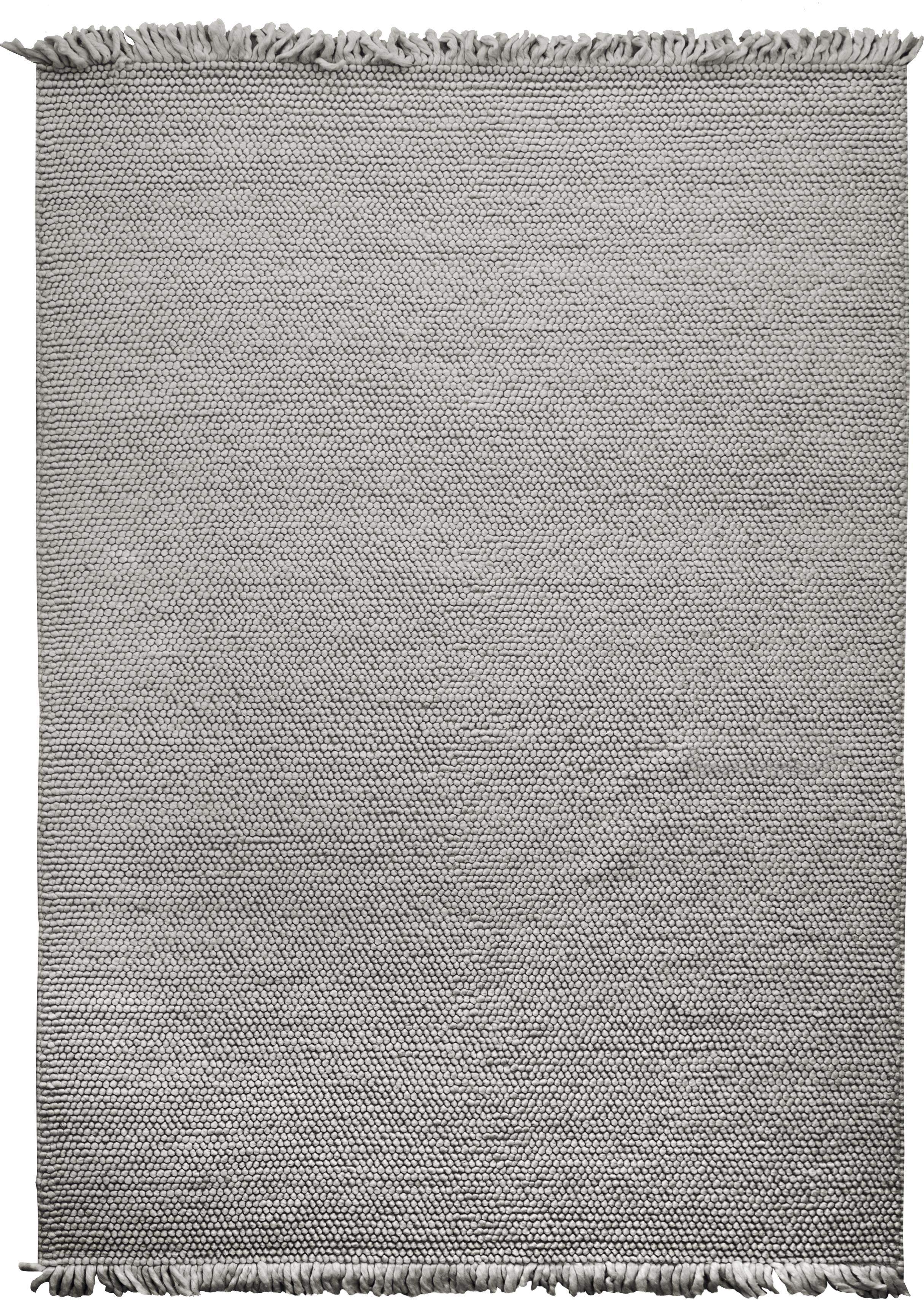Indian Hand Loomed Super Soft Customizable Karma Rug in Smoke Extra Large For Sale