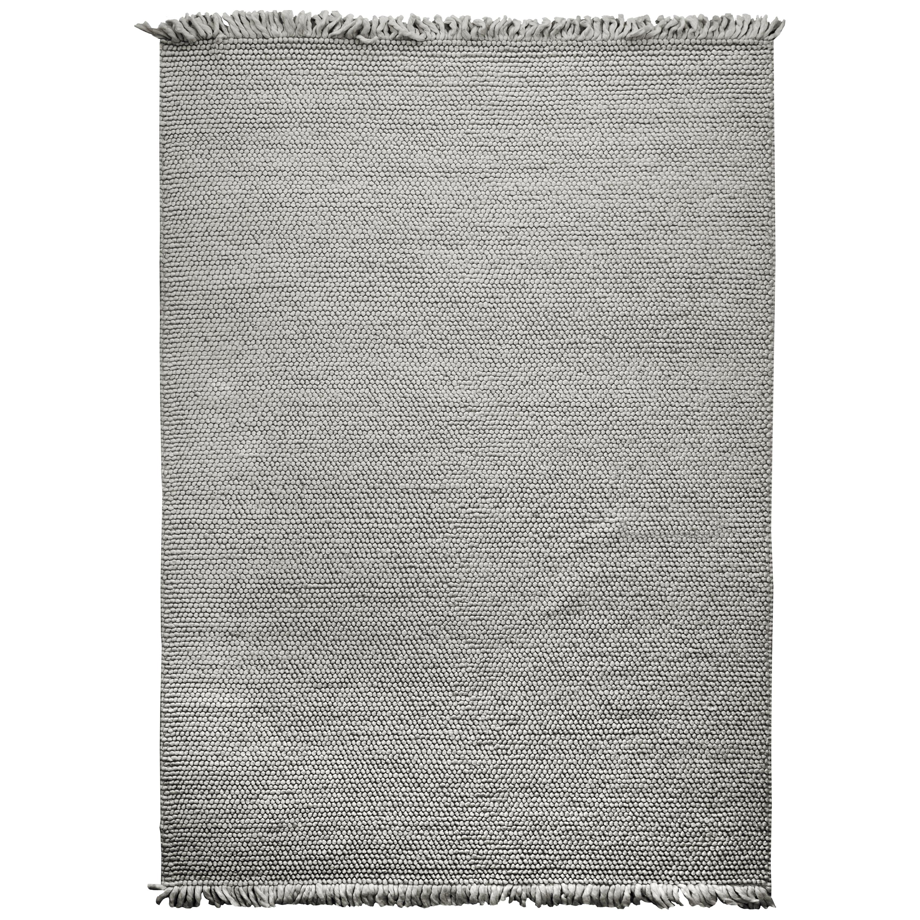 Hand Loomed Super Soft Customizable Karma Rug in Smoke Extra Large For Sale