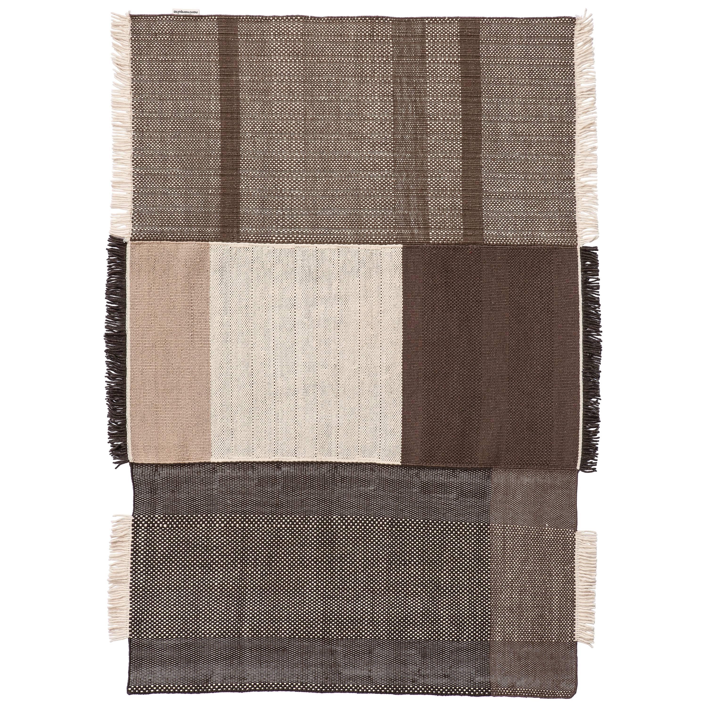 Hand-Loomed Tres Rug in Chocolate by Nani Marquina & Elisa Padron, Extra Large