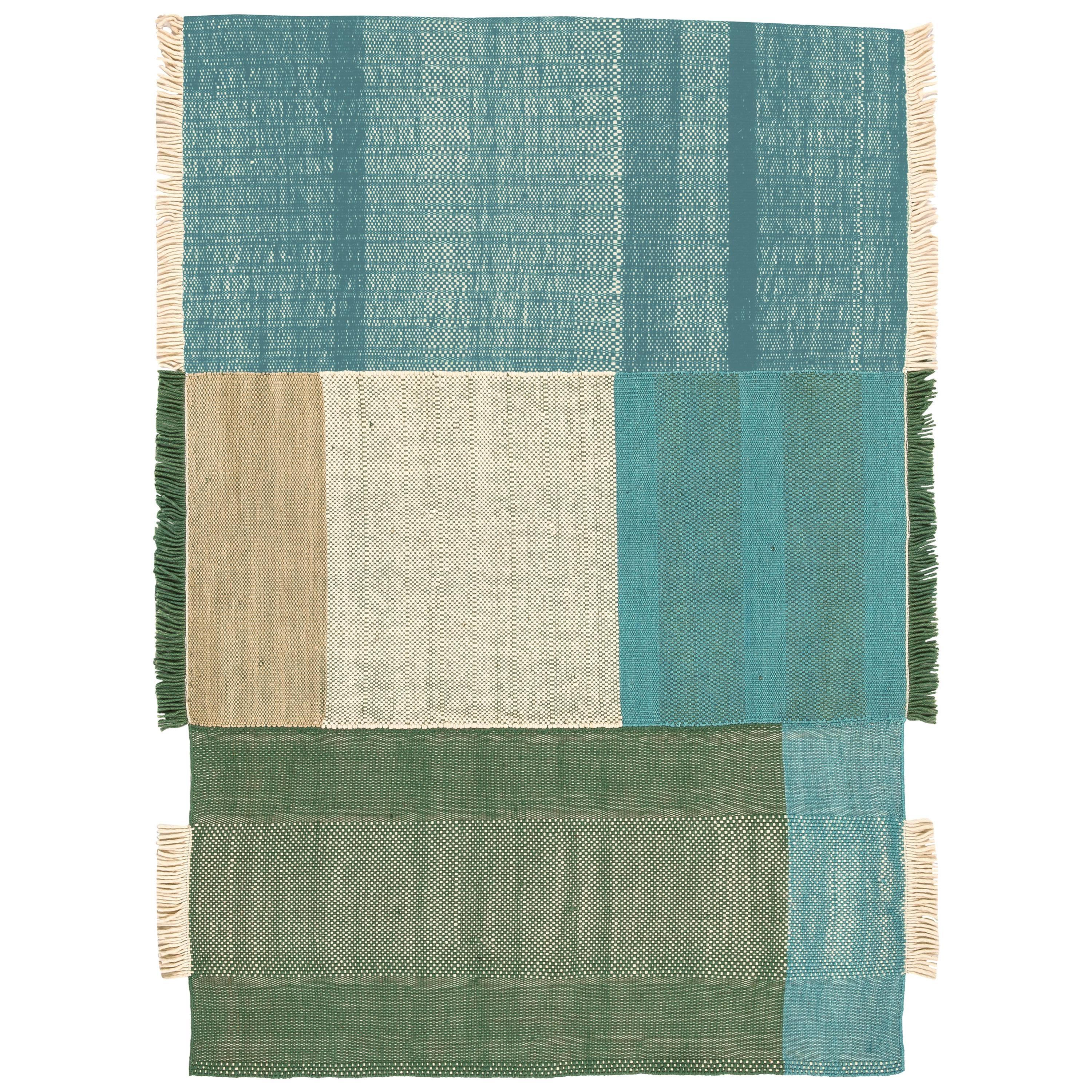 Hand-Loomed Tres Rug in Green by Nani Marquina & Elisa Padron, Extra Large