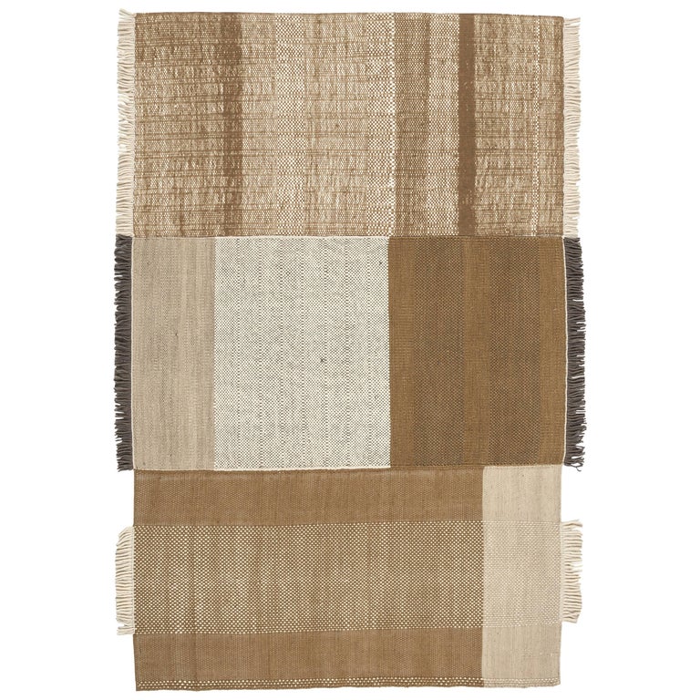 Hand-Loomed Tres Rug in Ochre by Nani Marquina & Elisa Padron, Extra Large For Sale