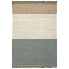 Hand-Loomed Tres Stripes Rug in Sage by Nani Marquina & Elisa Padron, Large