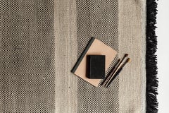 Hand-Loomed Tres Stripes Runner in Black by Nani Marquina & Elisa Padron