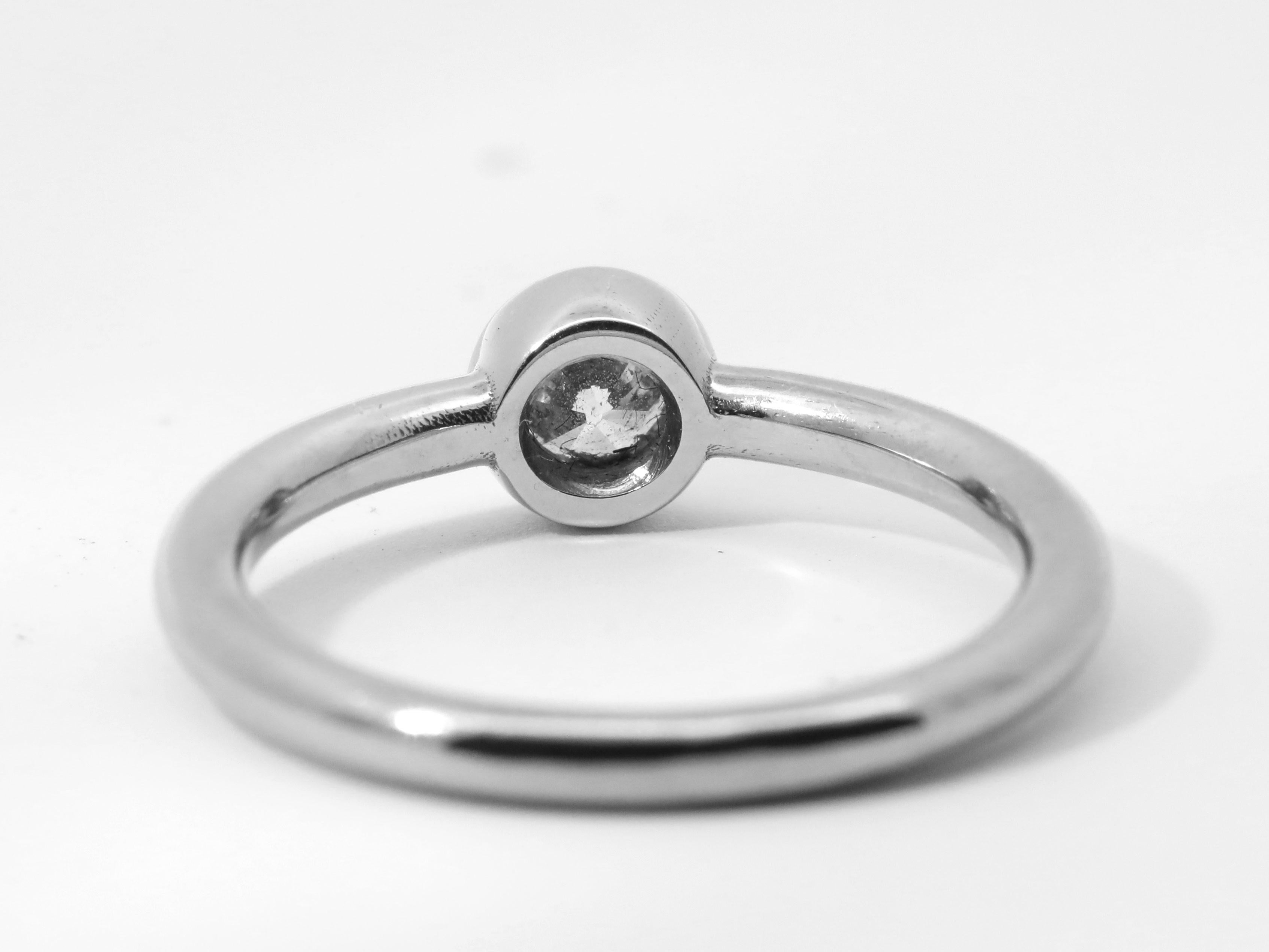 Women's Hand Made 14K White gold & Natural Brilliant Cut Diamonds Ring For Sale