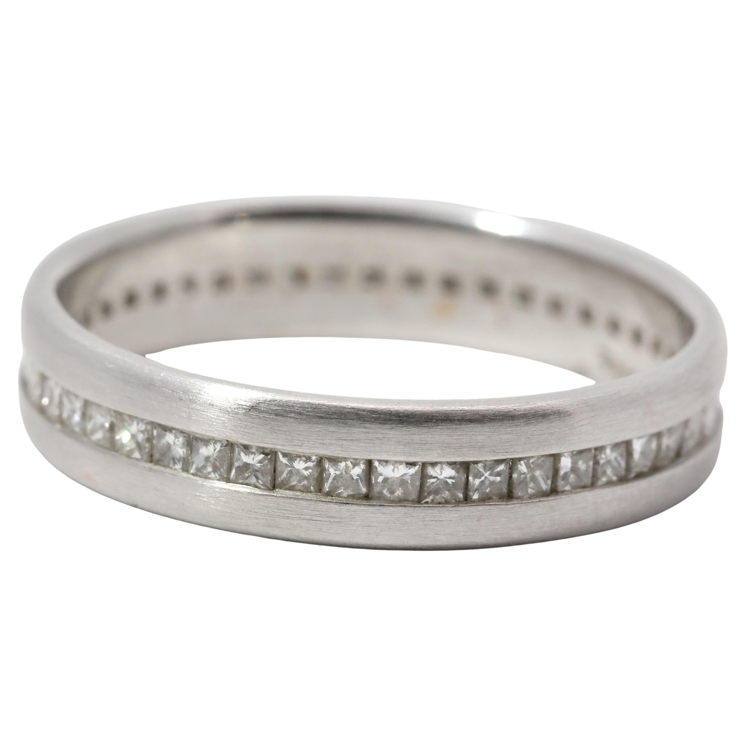 Pulsera de oro blanco de 14 quilates y diamantes naturales hecha a mano en venta