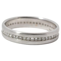 Pulsera de oro blanco de 14 quilates y diamantes naturales hecha a mano