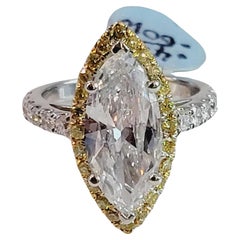 Hand Made 14K Weißgold Ring mit Diamanten